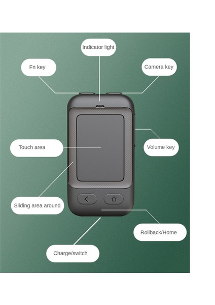 Mobil Uzaktan Kumanda CHP03 Air Mouse Bluetooth Kablosuz Çok Fonksiyonlu Dokunmatik Yüzey - Kenar Saçı Beyaz (Yurt Dışından)