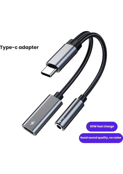 2 In 1 USB C - 3.5mm Kulaklık Jakı Adaptörü Tip C S20 10 Plus S21 Pro Için Şarj Ses Aux Adaptörü (Yurt Dışından)