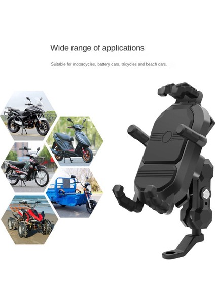Motosiklet Cep Telefonu Braketi Bisiklet Darbeye Dayanıklı Cep Telefonu Braketi Şok Emme Sarsıntı Önleyici Braketi 360 ° Braketi (Yurt Dışından) modelleri