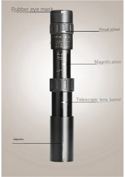 10-300X40 Zoom Metal Yüksek Çözünürlüklü Monoküler Dürbün Uzun Mesafe Taşınabilir Seyahat Dürbün Monoküler Huntingtoys (Yurt Dışından)
