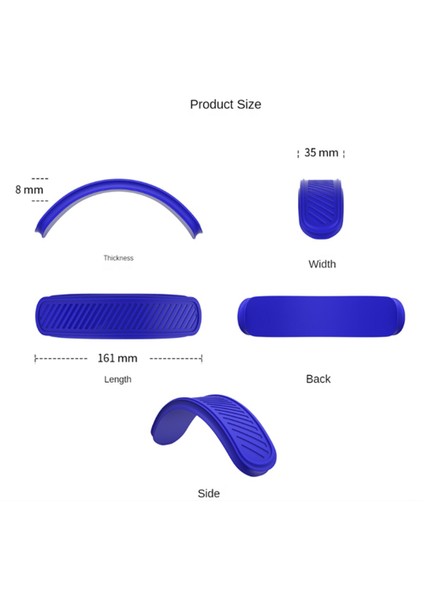 Max Silikon Kafa Bandı Kapağı Yıkanabilir Yastık Kılıfı Çok Fonksiyonlu Koruyucu Kapak, Siyah (Yurt Dışından) indirimleri