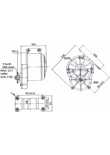 Elektrikli Bisiklet/bisiklet/scooter Motoru, Dişli Fırçalı Dc Motor 250W(24V) (Yurt Dışından)