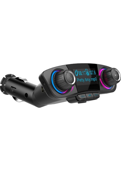 Bluetooth Fm Verici Eller Serbest Arama Radyo Adaptörü Araba Için Çift USB Bağlantı Noktalı Çalar Radyo Adaptörü (Yurt Dışından)