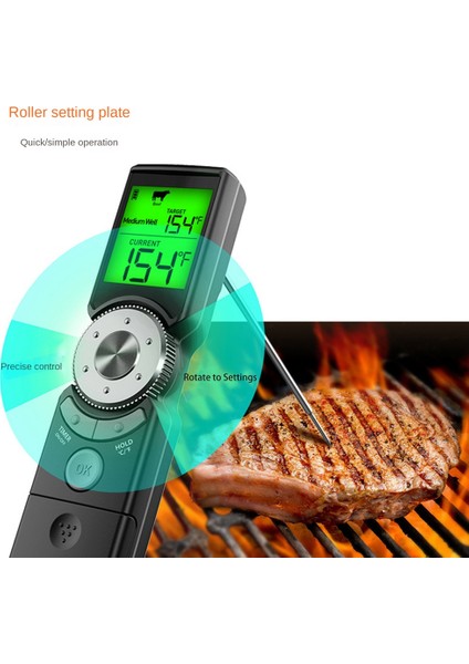 Barbekü Pişirme Gıda Termometresi Katlanabilir Barbekü Fırın Et Pişirme Izgarası Termometresi Zamanlayıcı ile Sıcaklık Alarmı Pişirme Için (Yurt Dışından) indirimleri