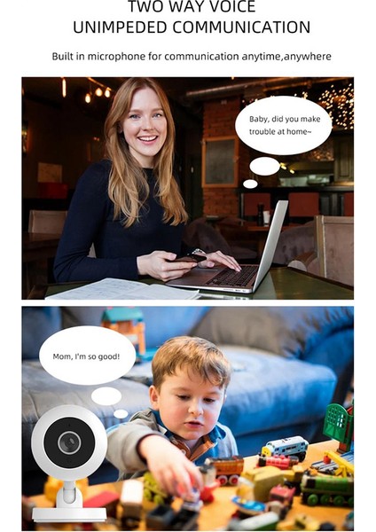 Wifi Hd Kamera Ses Kaydedici Hareket Algılama Iç Mekan Ev Gözetleme Kameraları 2 Yönlü Ses Uzaktan Izleme (Yurt Dışından) fiyatları