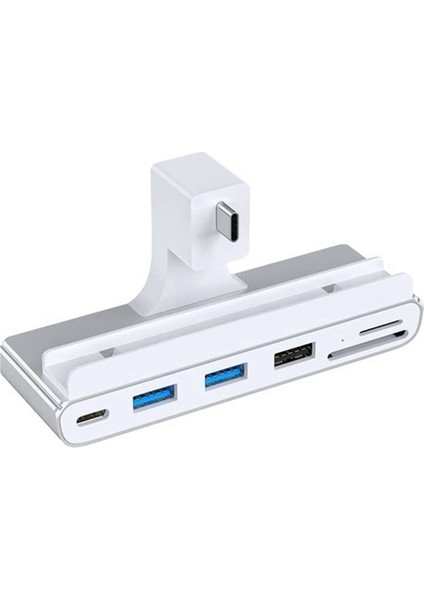 6 In 1 Tip-C USB C Hub Tf Sd Kart Okuyucu Hub Yerleştirme Istasyonu Için USB C Dizüstü Bilgisayarlar Için Destek Sd Tf Kart (Yurt Dışından)