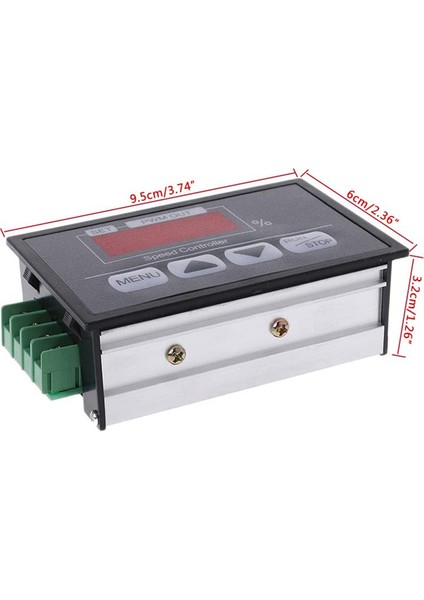 Dijital Ekran Paneli Düğme Valisi ile 6-60V Pwm Dc Motor Hız Kontrol Cihazı (Yurt Dışından)