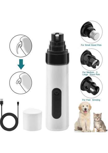 Elektrikli Pet Tırnak Öğütücü USB Şarj Edilebilir Manikür Öğütücü Hayvan Çok Fonksiyonlu Akıllı Tırnak Giyotin Pet Malzemeleri (Yurt Dışından) fiyatları