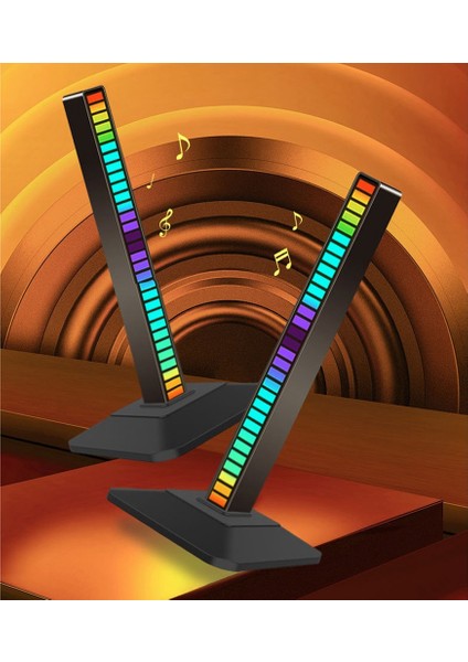 Çok Işlevli Kulaklık Standı Rgb Işıklı Pikap Işık Rafı Bilgisayar Oyun Kulaklığı Ortam Işığı Ekran Standı, Siyah (Yurt Dışından) modelleri