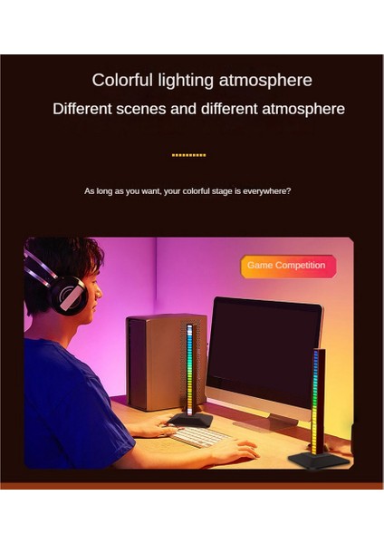 Çok Işlevli Kulaklık Standı Rgb Işıklı Pikap Işık Rafı Bilgisayar Oyun Kulaklığı Ortam Işığı Ekran Standı, Siyah (Yurt Dışından) indirimleri