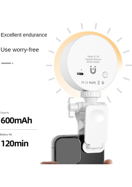 Mini Dolgu Işığı Çapa Cep Telefonu Selfie Yüz Hit Işık Çok Fonksiyonlu Taşınabilir Güzellik LED Cep Işığı (Yurt Dışından)