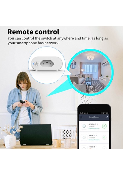 Tuya Wifi Soket Adaptörü Akıllı 16A Akıllı Yaşam Uygulama Kontrolü Alexa Google Ev Kontrolü Şiddet (Yurt Dışından) modelleri