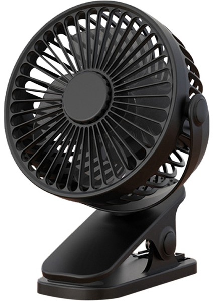 1200 Mah Yaz Klipsli Fan Taşınabilir Otomatik Salınımlı Kafa Fanı Şarj Edilebilir Yüksek Rüzgar Enerjili Fan Öğrenci Siyah (Yurt Dışından)