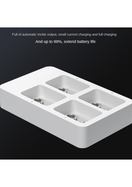 Hızlı Pil Şarj Cihazı 4 Yuva 9V, LED Göstergeli 9V Ni-/ni-Cd/li-Ion Şarj Edilebilir Piller Için USB Kablosu (Yurt Dışından)