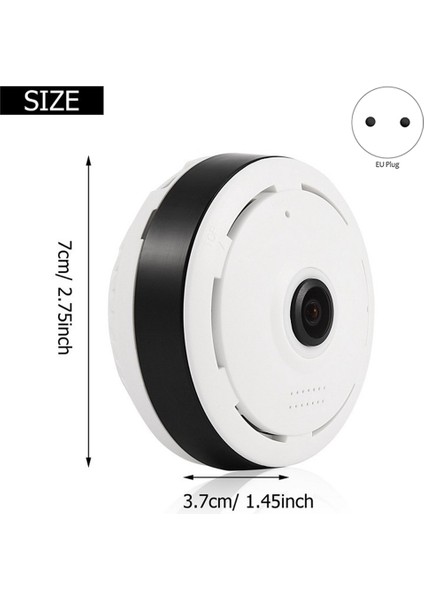 360 Derece Panorama Cctv Kamera Wifi 1080 P Hd Kablosuz Vr Kamera Uzaktan Kumanda Gözetleme Kamerası P2P Ab Tak (Yurt Dışından)