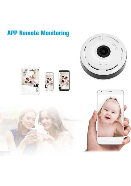 360 Derece Panorama Cctv Kamera Wifi 1080 P Hd Kablosuz Vr Kamera Uzaktan Kumanda Gözetleme Kamerası P2P Ab Tak (Yurt Dışından)