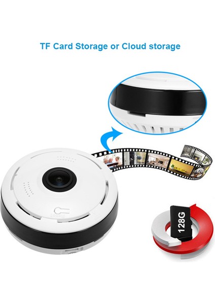 360 Derece Panorama Cctv Kamera Wifi 1080 P Hd Kablosuz Vr Kamera Uzaktan Kumanda Gözetleme Kamerası P2P Ab Tak (Yurt Dışından)