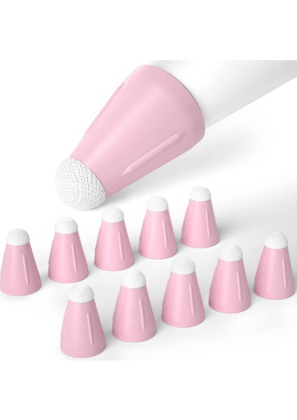 Kalem Için 1/2nd 10 Adet Silikon Yedek Kalem Ipuçları Kapak Dokunmatik Ekran Stylus Kalem Kutusu Ucu, Pembe (Yurt Dışından)