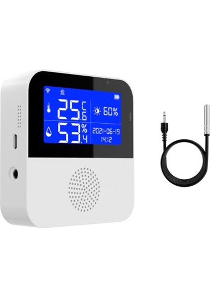 Akıllı Wifi Sıcaklık Nem Sensörü Doodle Sıcaklık ve Nem Ölçer Problu Ev Çift Sıcaklık Sensörü (Yurt Dışından)