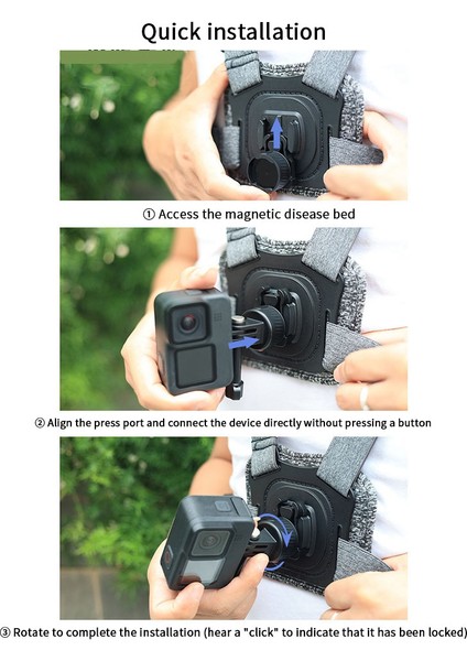 Go 3 Spor Kamerası Manyetik Çok Fonksiyonlu Kafa Tabanı Adaptör Aksesuarı, B Için (Yurt Dışından)