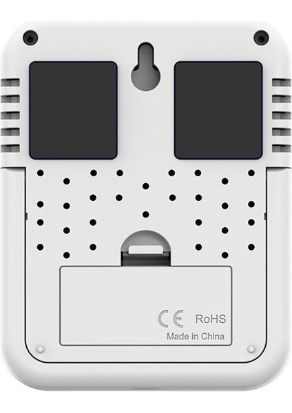 Dijital Sıcaklık ve Nem Ölçer Akıllı Dokunmatik Ekran LED Sıcaklık Kaydedici Elektronik Higrometre Beyaz (Yurt Dışından)