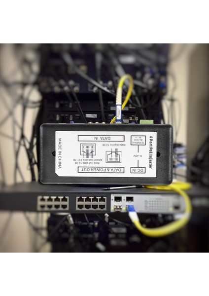 4 Port Poe Enjektör Poe Güç Adaptörü Ethernet Güç Kaynağı Pin 4,5(+)/7,8(-) Giriş DC12V-DC48V Ip Kamera Için (Yurt Dışından) fiyatları