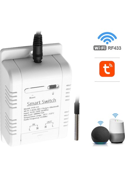 Tuya Akıllı Sıcaklık Anahtarı 16A 3000W Enerji Tüketimi Izleme ile RF433 Alexa Için Akıllı Termostat (Yurt Dışından)