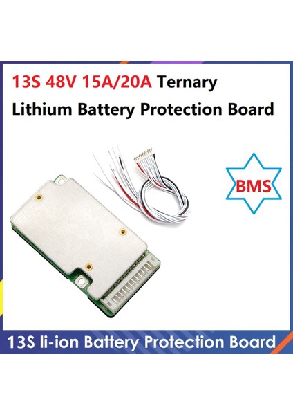 13S 48V Üçlü Lityum Pil Koruma Kartı Bms Eşitleme Sıcaklık Kontrolü ile Aynı Bağlantı Noktası (15A) (Yurt Dışından)