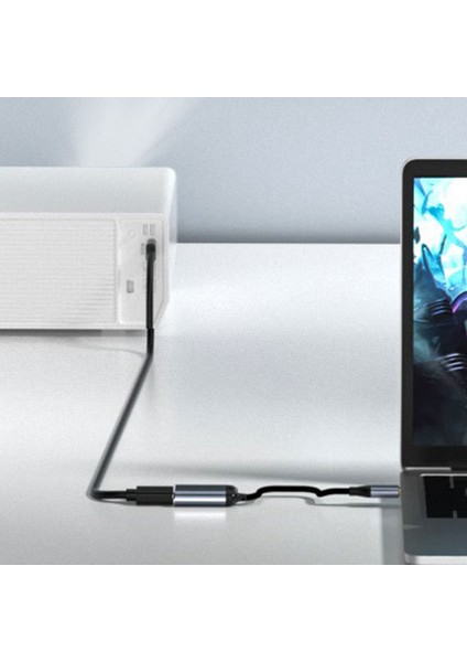 Taşınabilir USB 3.1 Type-C Hub'dan Uyumlu Çoklu Splitter Adaptörüne Pc Için 4K 3 USB C Hub (Y002) (Yurt Dışından)
