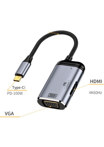 Taşınabilir USB 3.1 Type-C Hub'dan Uyumlu Çoklu Splitter Adaptörüne Pc Için 4K 3 USB C Hub (Y002) (Yurt Dışından)