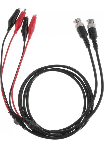 2 Adet Bnc Q9 Erkek Fiş 35MM Çift Timsah Klip Osiloskop Test Probu Kurşun Kablo Osiloskop Ölçüm Aksesuarı (Yurt Dışından)
