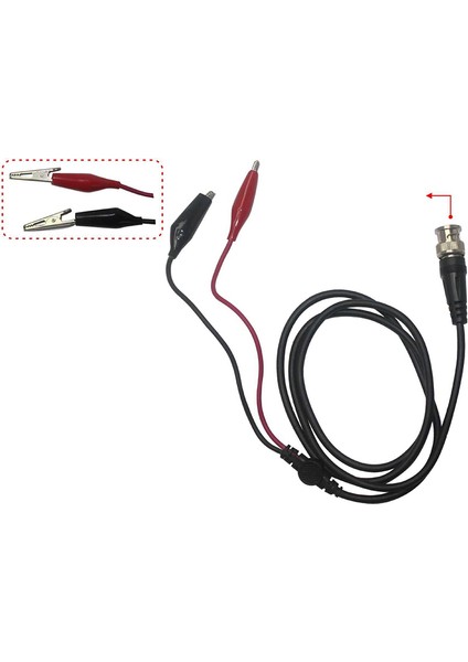 2 Adet Bnc Q9 Erkek Fiş 35MM Çift Timsah Klip Osiloskop Test Probu Kurşun Kablo Osiloskop Ölçüm Aksesuarı (Yurt Dışından)