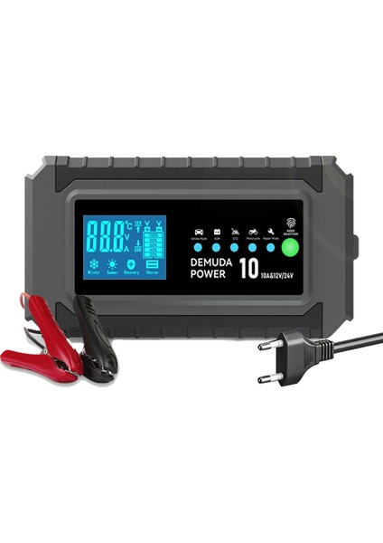 12V 10A Otomotiv Akü Şarj Cihazı 24V 5A Araba Akü Şarj Cihazı Hızlı Şarj Için Jel Islak Kurşun Asit LCD Ab Tak (Yurt Dışından)
