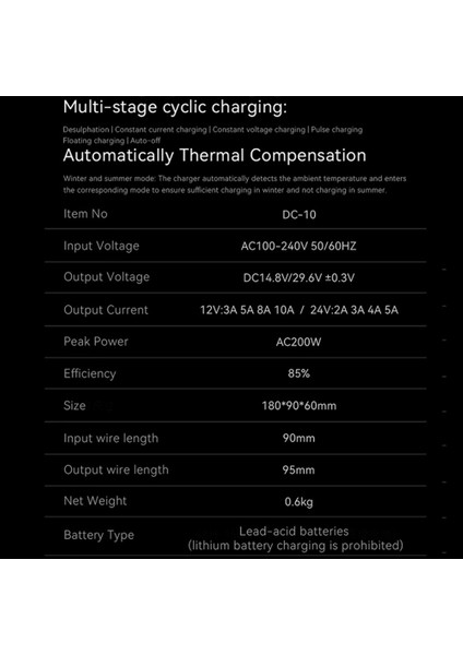 12V 10A Otomotiv Akü Şarj Cihazı 24V 5A Araba Akü Şarj Cihazı Hızlı Şarj Için Jel Islak Kurşun Asit LCD Ab Tak (Yurt Dışından)