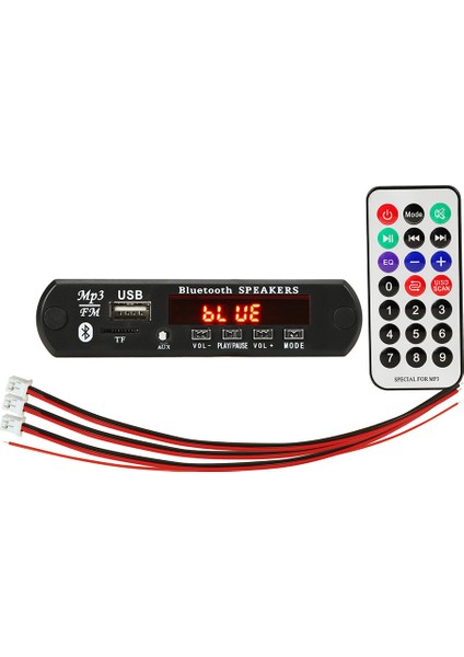 2X15W Amplifikatör Mp3 Dekoder Kurulu 12V Bluetooth 5.0 30W Araba Fm Radyo Modülü Desteği Tf USB Aux (Yurt Dışından)