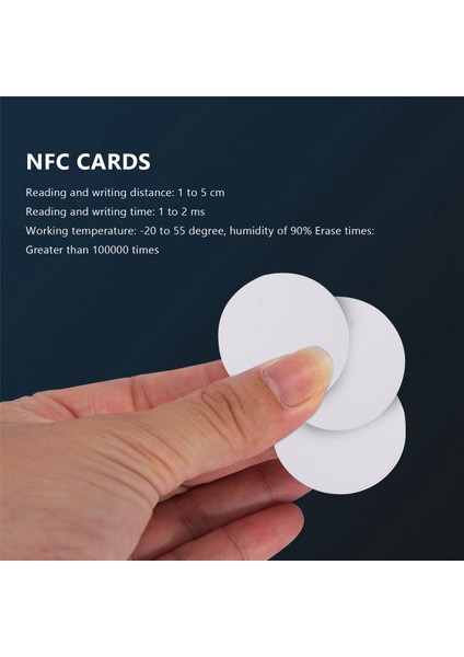 100 Adet/grup Nfc Pvc Paraları Çip Telefonları Mevcut Etiketler Etiketi 215 (Yurt Dışından)