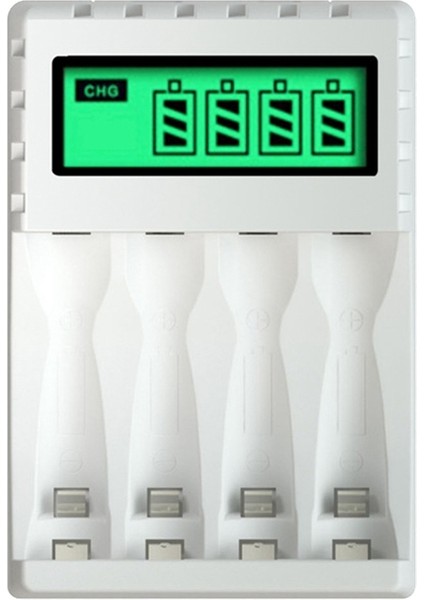 Aa/aaa Nicd Nimh Şarj Edilebilir Piller Için 4 Yuvalı Akıllı Akıllı LCD Ekran Pil Şarj Cihazı Nimh Aa Şarj Cihazı (Yurt Dışından)
