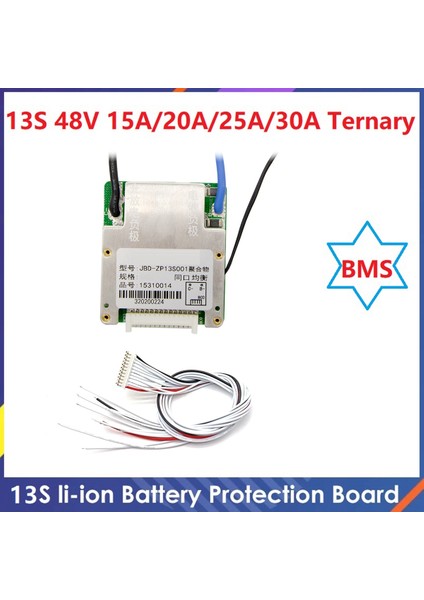 13S 48V 20A Üçlü Lityum Pil Koruma Levhası Bms Eşitleme Sıcaklık KONTROLÜ-20A ile Aynı Bağlantı Noktası (Yurt Dışından)