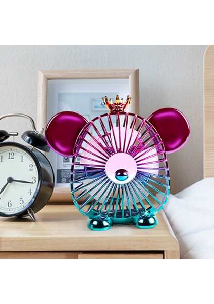 1200 Mah Yaz Mini Fan Sevimli Fan Taşınabilir Sessiz Fan USB Şarj Yüksek Rüzgar Enerjili Fan Ofis Ev Için Pembe (Yurt Dışından)