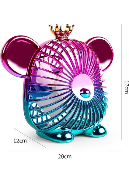 1200 Mah Yaz Mini Fan Sevimli Fan Taşınabilir Sessiz Fan USB Şarj Yüksek Rüzgar Enerjili Fan Ofis Ev Için Pembe (Yurt Dışından)