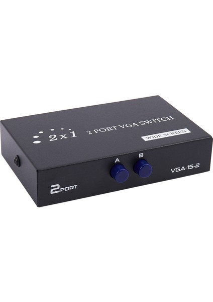1920X1440 VGA Anahtarı 2-In-1-Out 2 Port Paylaşım Anahtarı Switcher Splitter Kutusu Bilgisayar Klavye Fare Monitör Adaptörü (Yurt Dışından)