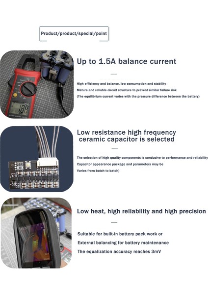 7s-6s 1.5A Lifepo4 Üçlü Li-Ion Pil Paketi Evrensel Yüksek Akım Aktif Ekolayzır Kartı Enerji Transferi 0.03V (Yurt Dışından)