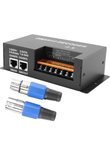 4 Kanal Dmx Dekoder Rgbw Pwm DMX512 Dimmer Sürücüsü Rgbw Işık Kontrol Girişi 12V-24V Dc (Yurt Dışından)