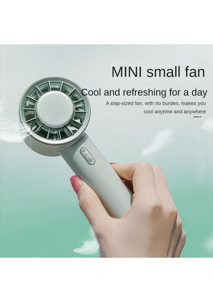 Mini El Fan Yarı Iletken Soğutma 2200 Mah Pil USB Şarj Edilebilir El Fan Soğutma Hava Soğutucu, Açık Yeşil (Yurt Dışından) fırsatları