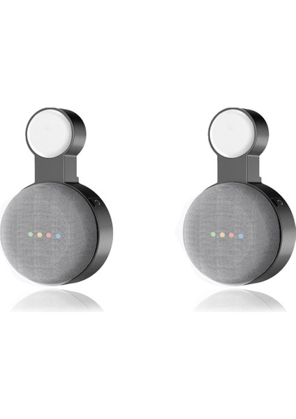 2 Adet Google Audio Için Uygun Mini Duvar Braketi Ikinci Nesil Soket Asılı Askı Braketi-Siyah (Yurt Dışından)