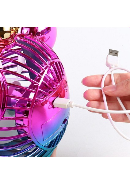 1200 Mah Yaz Mini Fan Sevimli Fan Taşınabilir Sessiz Fan USB Şarj Yüksek Rüzgar Enerjili Fan Ofis Ev Için Mor (Yurt Dışından)