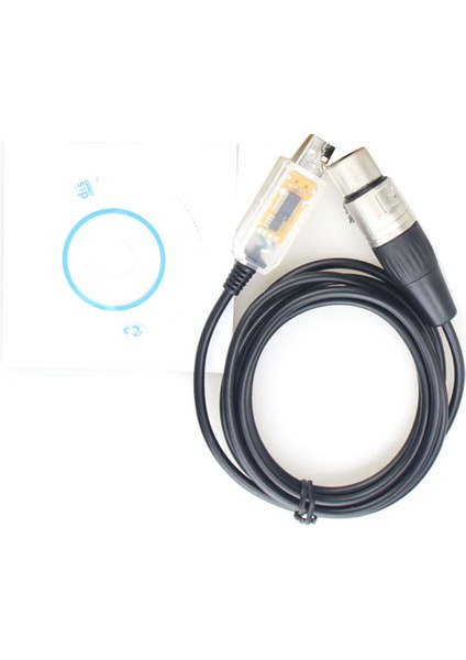 Usb'den Dmx Arabirim Adaptörüne LED DMX512 Bilgisayar Pc Sahne Aydınlatma Kontrol Dimmer, Adaptör Kablosu (Yurt Dışından)