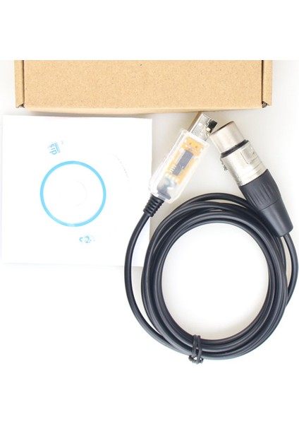 Usb'den Dmx Arabirim Adaptörüne LED DMX512 Bilgisayar Pc Sahne Aydınlatma Kontrol Dimmer, Adaptör Kablosu (Yurt Dışından)