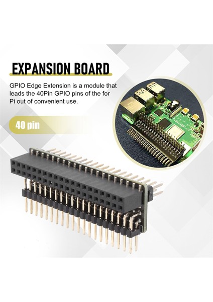 40-Pin Gpıo 1 Ila 2 Genişletme Kartı Için Mini Konektörler 2 x 20-Pin Şerit Çift Erkek Başlık Çift Sıralı Düz (Yurt Dışından)