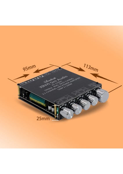 XY-S100H 2.1 Kanal Bluetooth Amplifikatör Kartı TPA3116D2 50WX2+100W Yüksek Güçlü Subwoofer Bt5.0 Ses Modülü DC5-26V (Yurt Dışından)